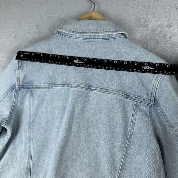 Style & Co Denim Jean Jacket Womens Size PS Light Wash Button Front Blue - Picture 10 of 11